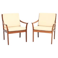 Pair of Torbjørn Afdal Mahogany Lounge Chairs