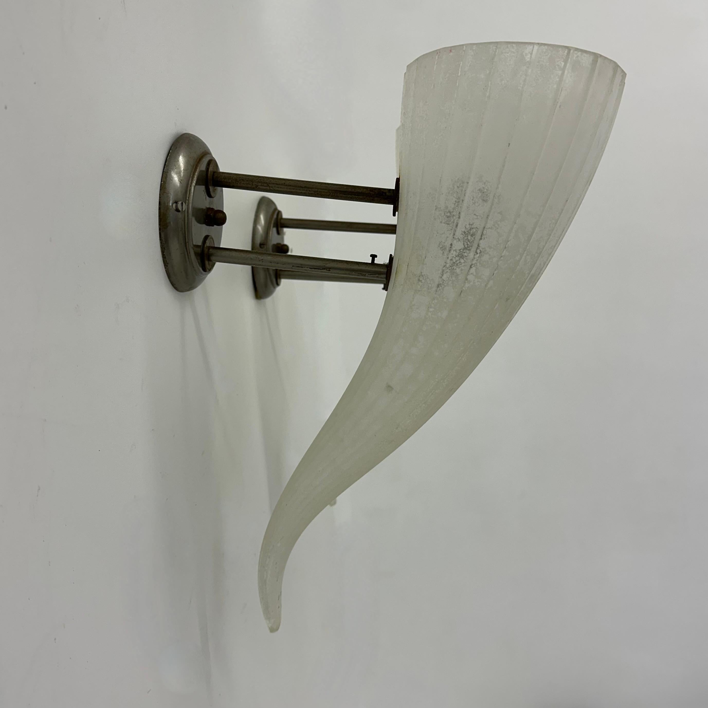 Paire d'appliques en verre torch, années 1980 en vente 4