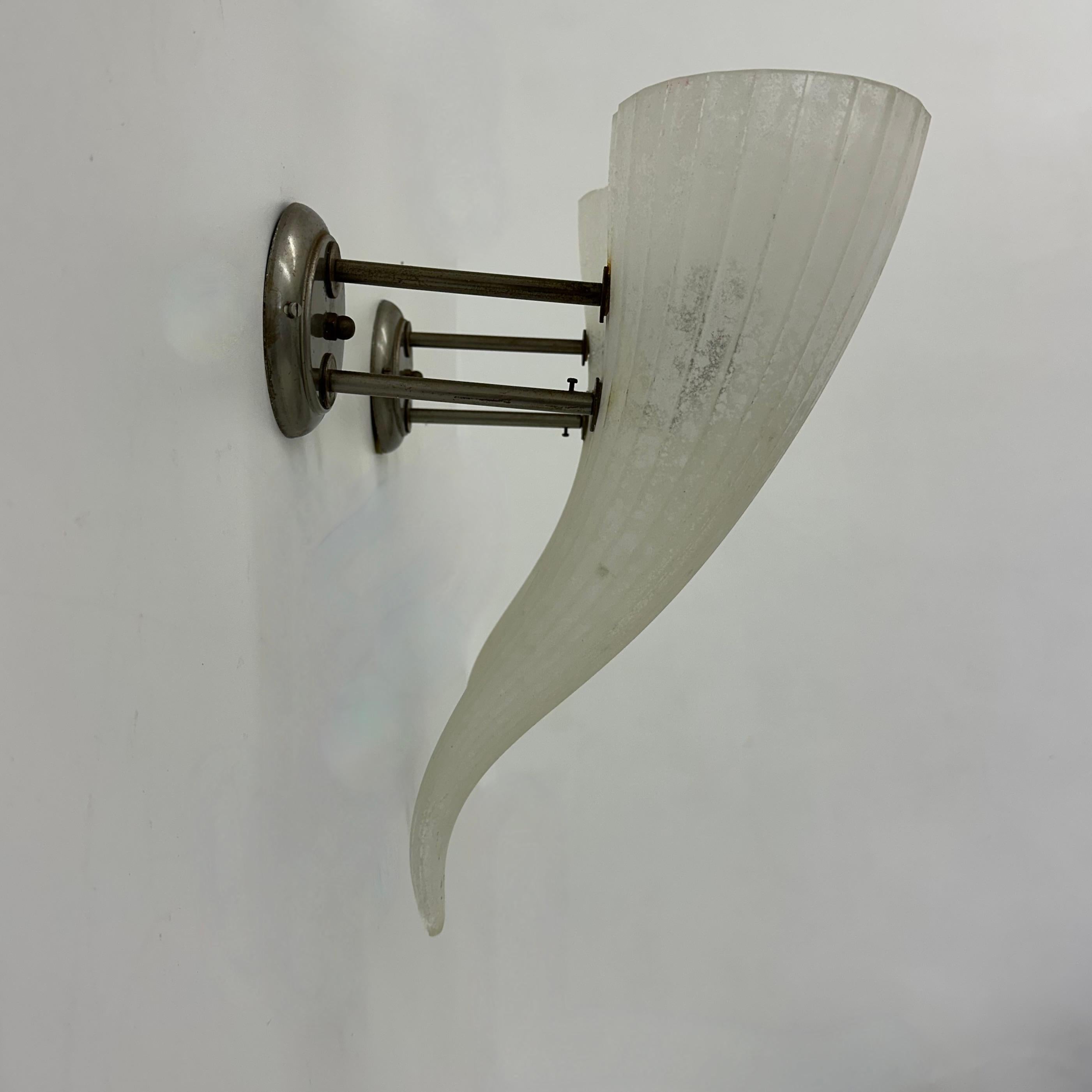 Paire d'appliques en verre torch, années 1980 en vente 5