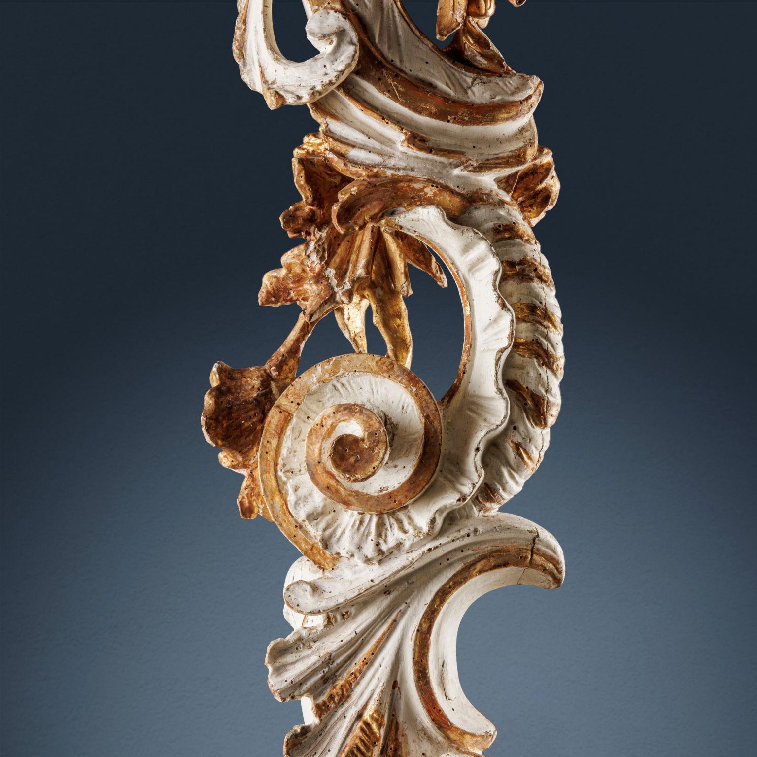 Italian Pair of Torch Holders, Milan, 1750s For Sale