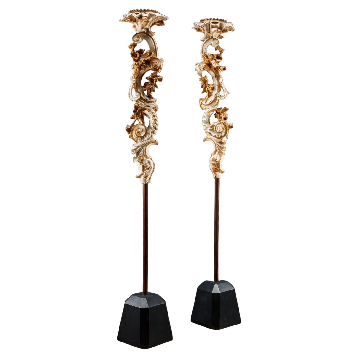 Pair of Torch Holders, Milan, 1750s For Sale
