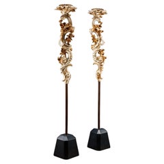 Antique Pair of Torch Holders, Milan, 1750s