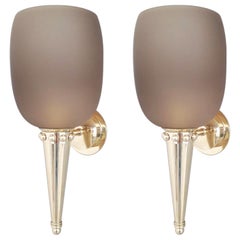 Pair of Torch Sconces by Barovier e Toso, 3 Pairs Available