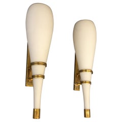 Pair of "Torch" Wall Lights, Italy 1950s