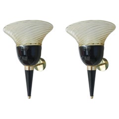 Vintage Pair of Torchere Sconces, 2 Pairs Available
