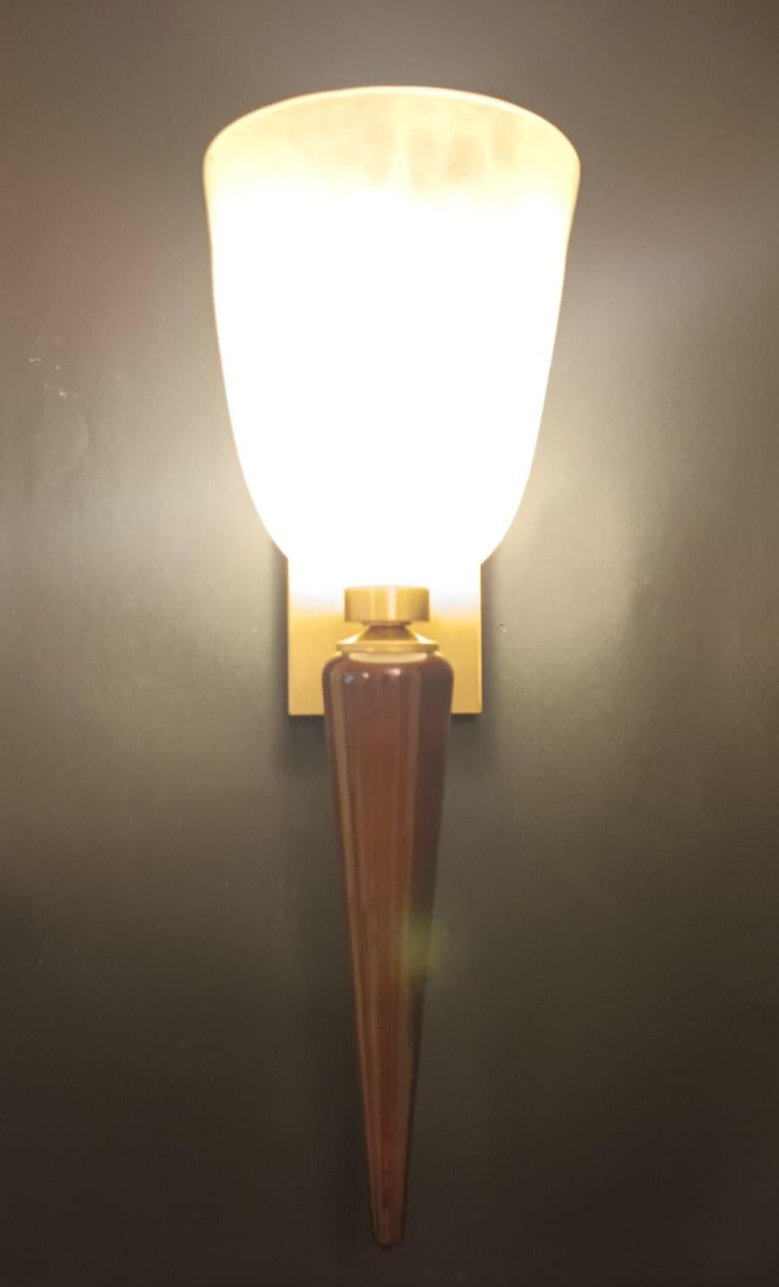 Contemporary Pair of Torchere Sconces For Sale