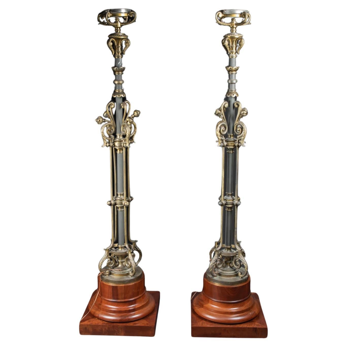 Pair of Torchères, Napoleon III Period, 19th Century. For Sale