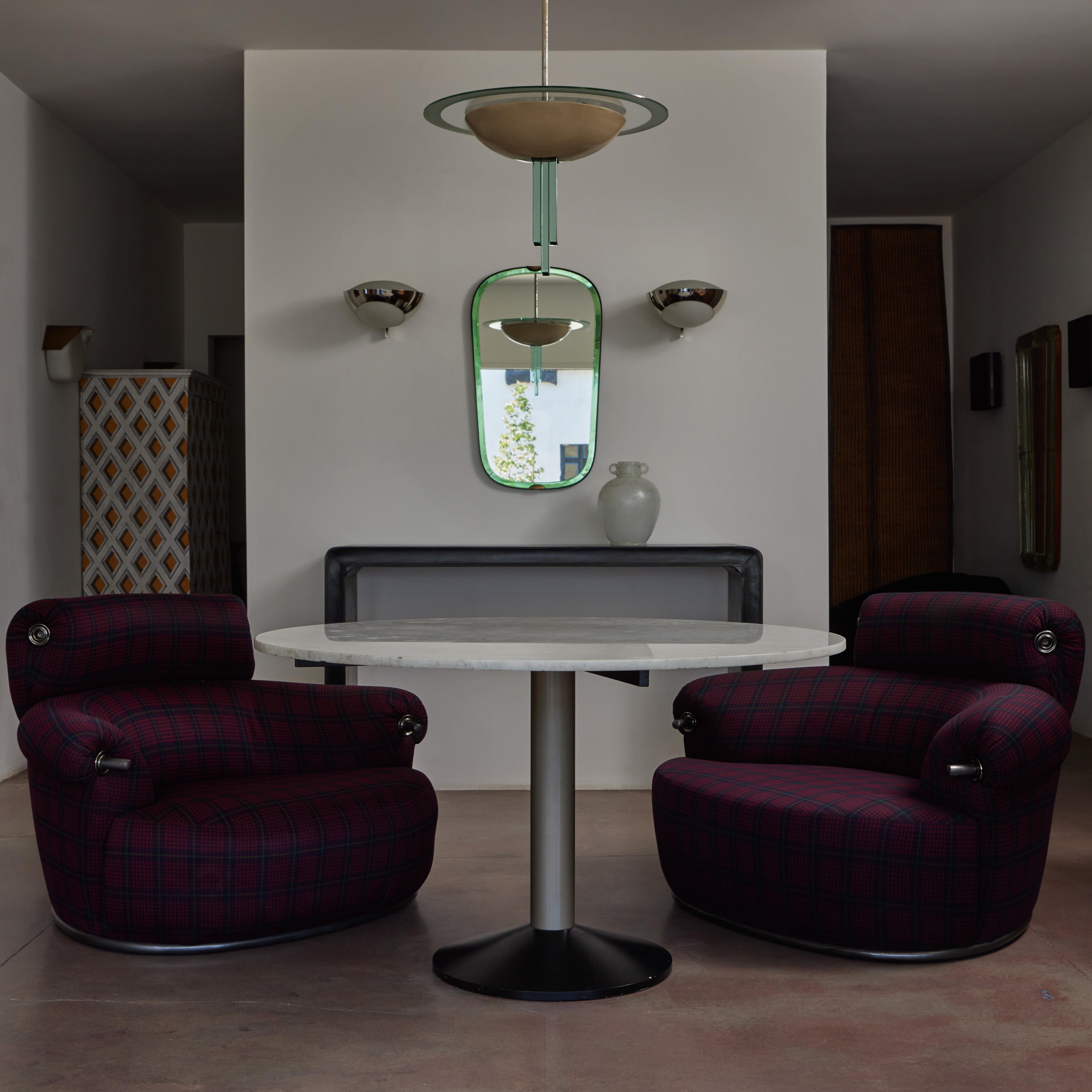 Pair of P20B Toro armchairs by Luigi Caccia Dominioni for Azucena. Made in Italy circa 1973.

Original design for the rooms of the Club House in Monticello. Upholstered in tartan fabric.

Reference: M. Imparato, F. Radaelli, S. Milesi (a cura di),