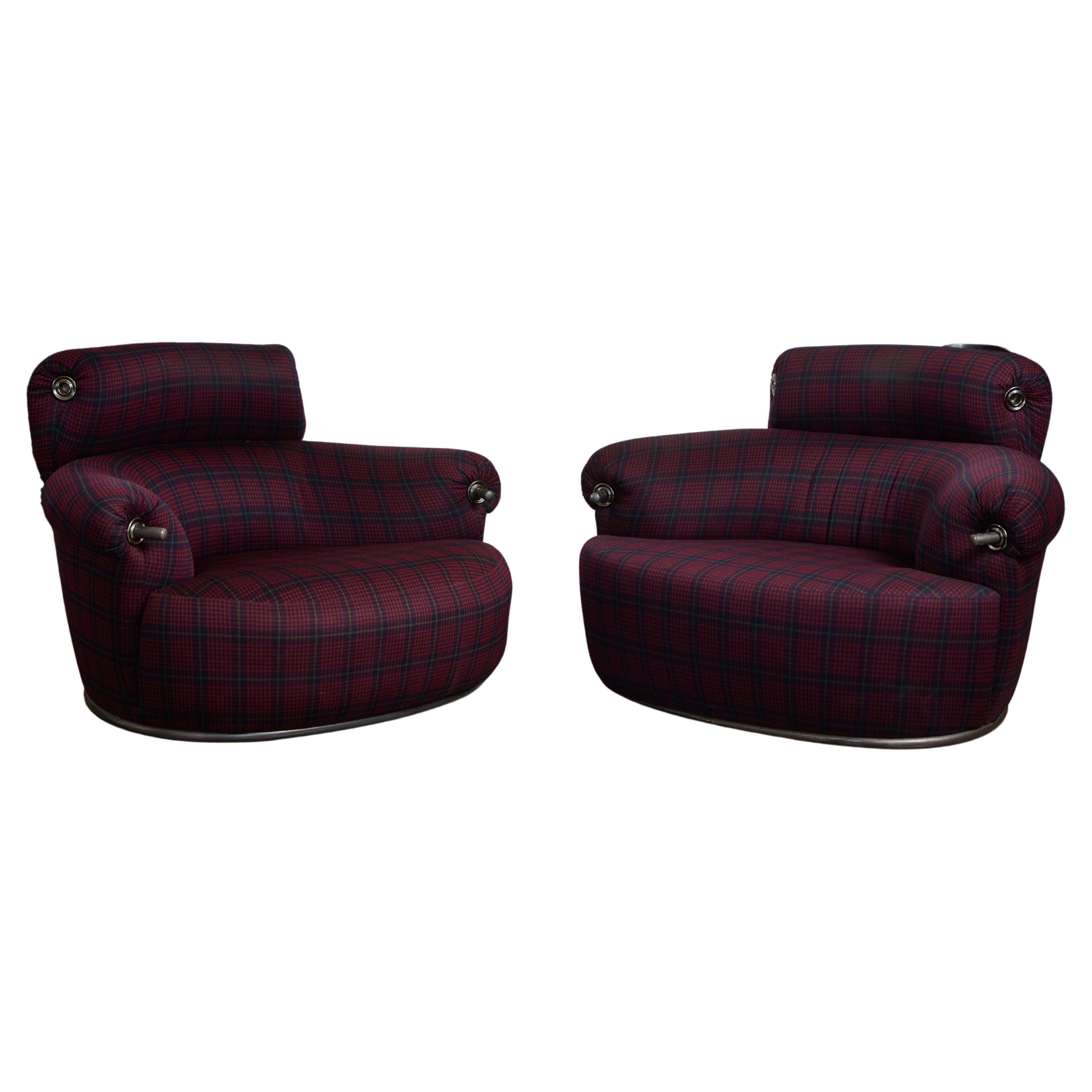 Pair of Toro Armchairs by Luigi Caccia Dominioni for Azucena For Sale
