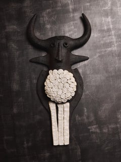 Paire d'appliques murales "Toro" en céramique par Dominic Pouchain, France