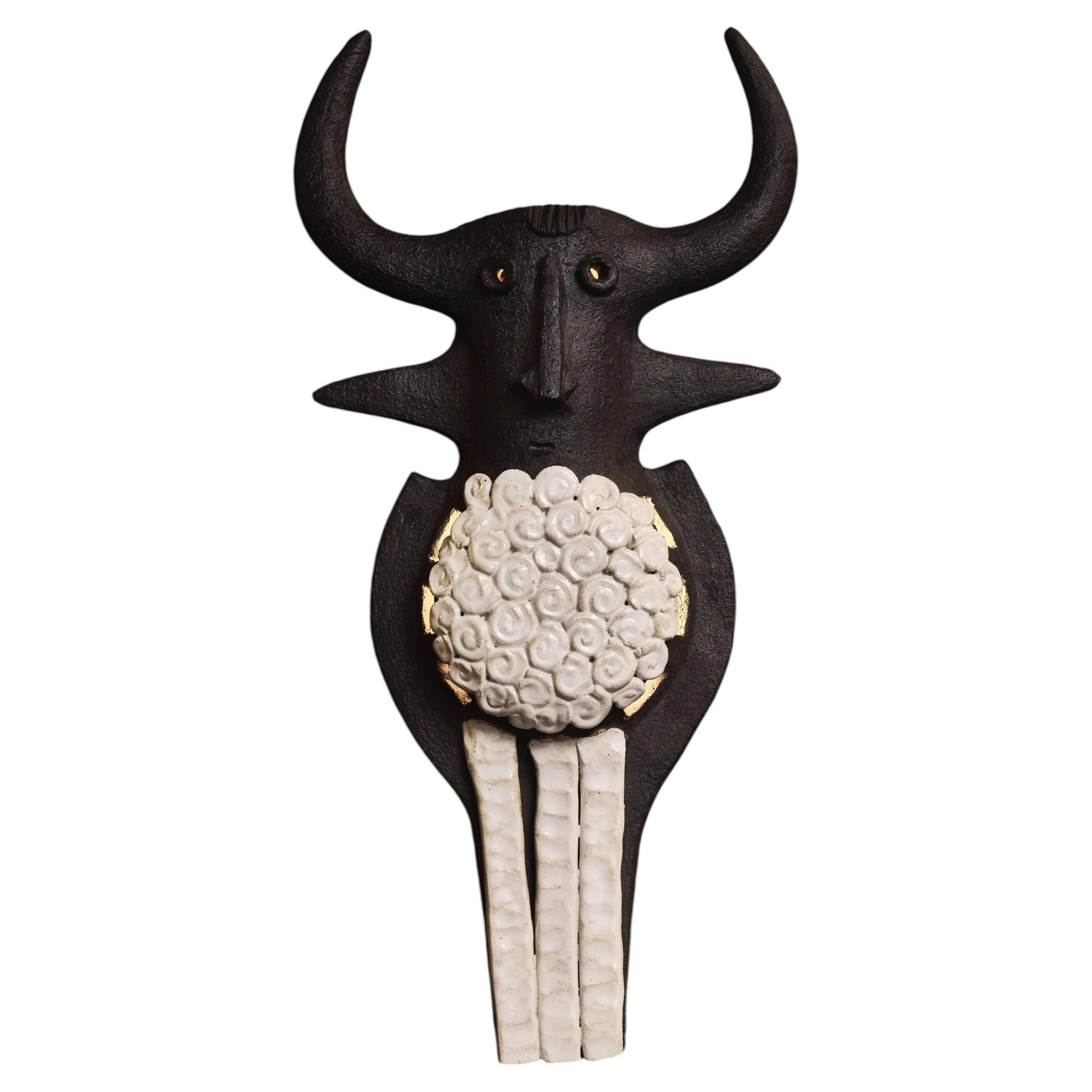 Pair of “Toro” Ceramic Wall Sconce by Dominic Pouchain, France