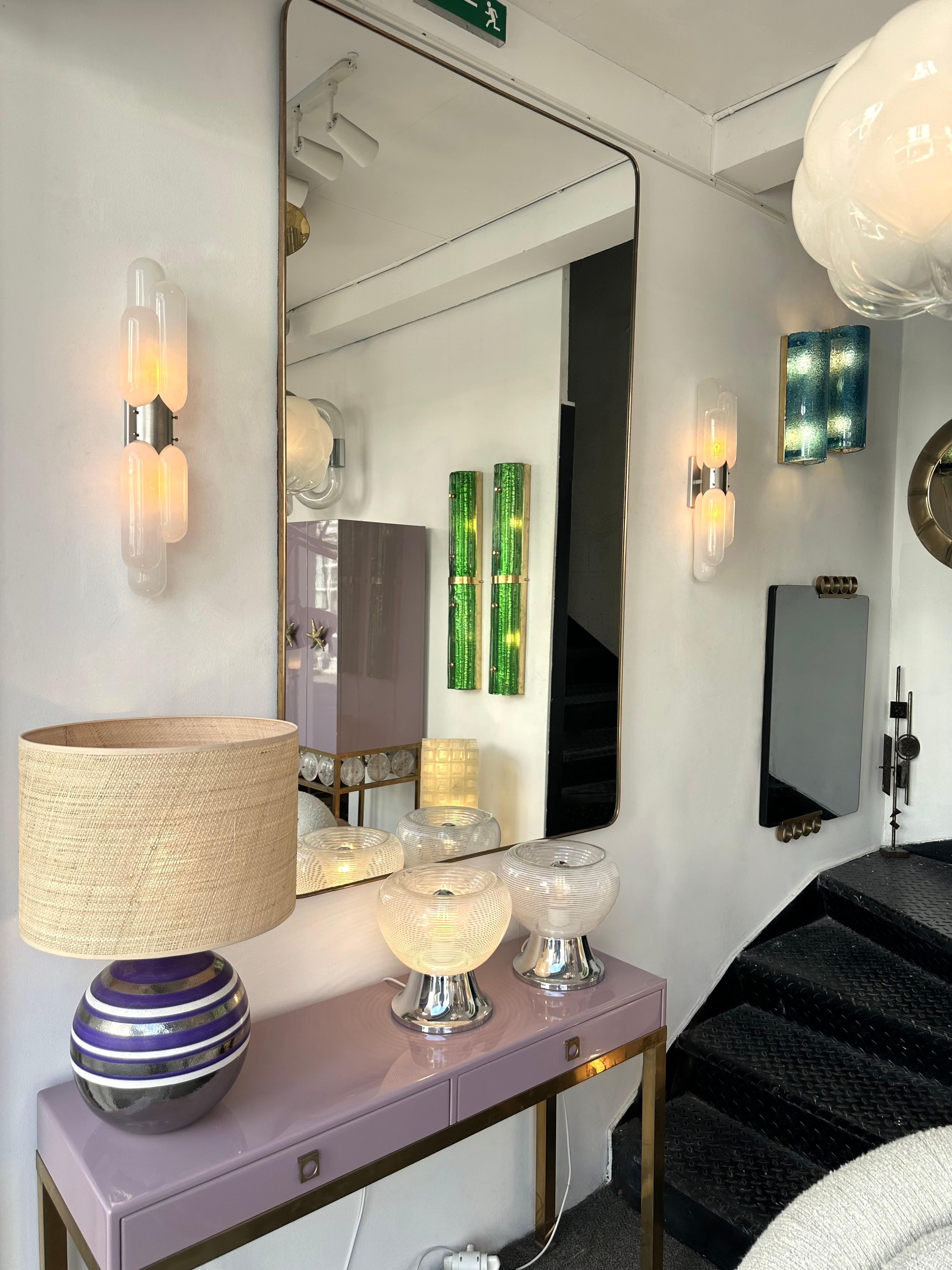 Pair of Torpedo Murano Glass Sconces by Carlo Nason for Mazzega, Italy, 1970s 5