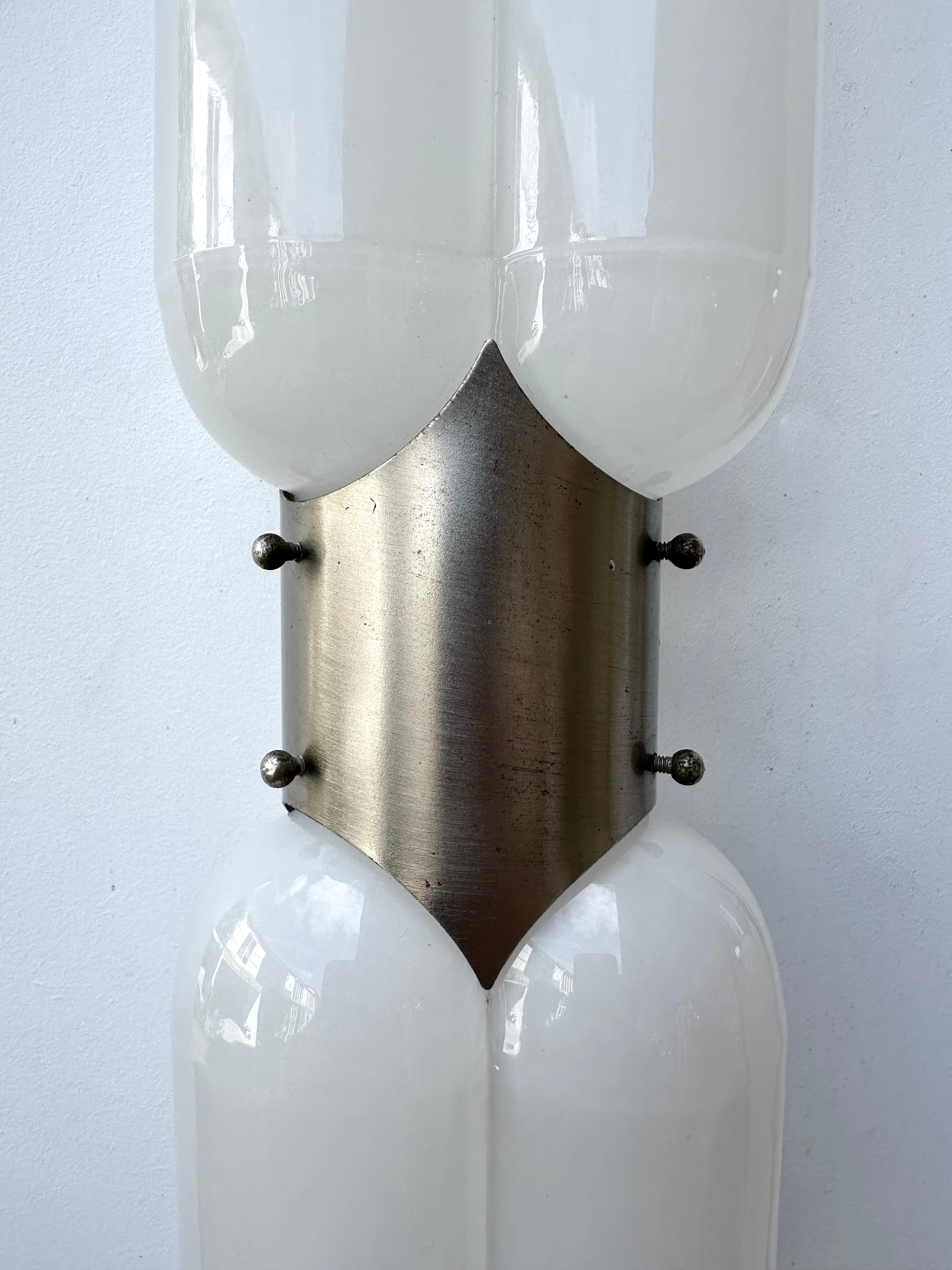 Pair of Torpedo Murano Glass Sconces by Carlo Nason for Mazzega, Italy, 1970s 6