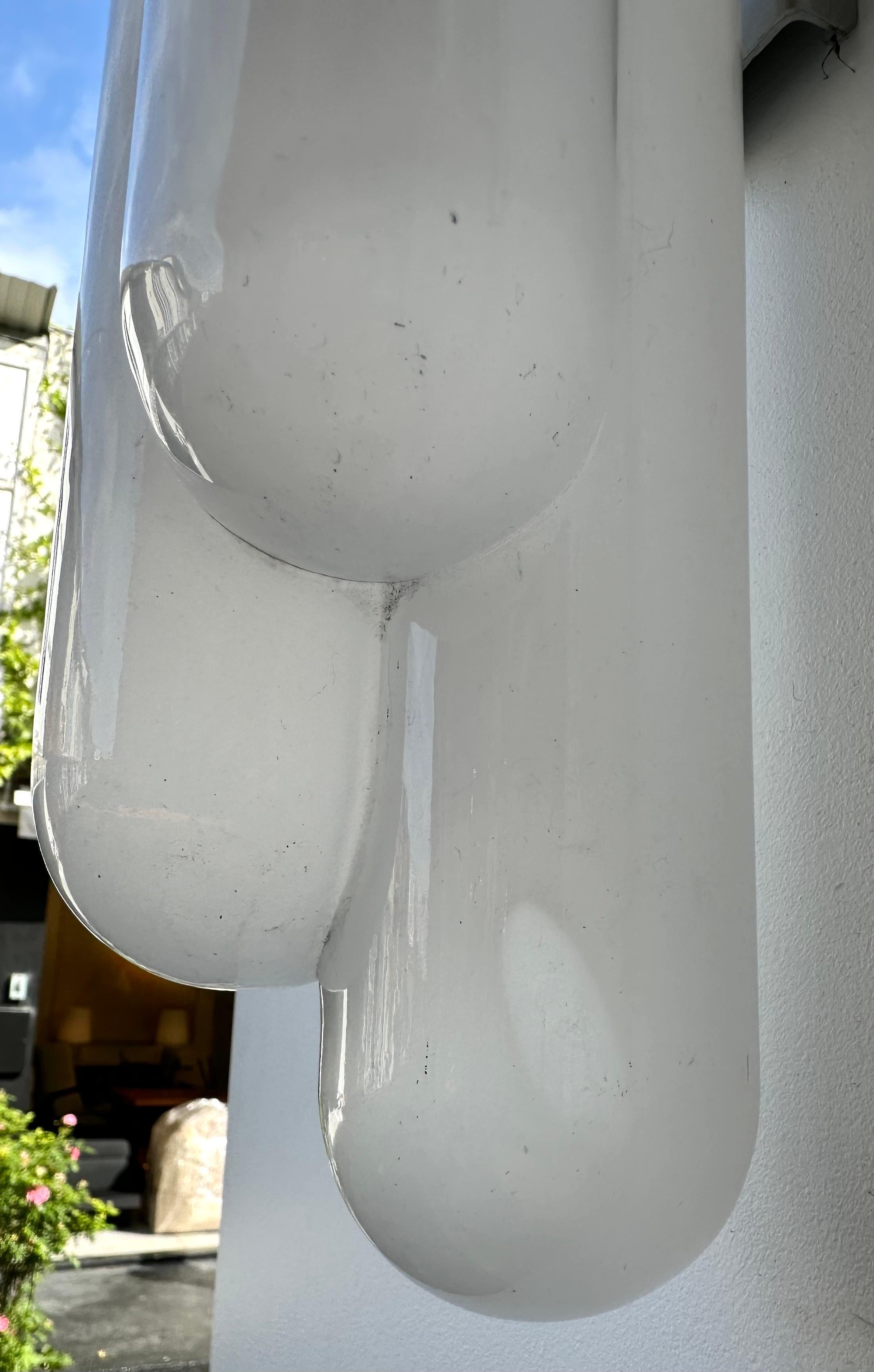 Pair of Torpedo Murano Glass Sconces by Carlo Nason for Mazzega, Italy, 1970s 1