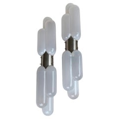 Pair of Torpedo Sconces by Carlo Nason for Mazzega Murano, Italy, 1970s