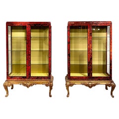 Paire de vitrines en forme de coquille de tortue - Maison Franck