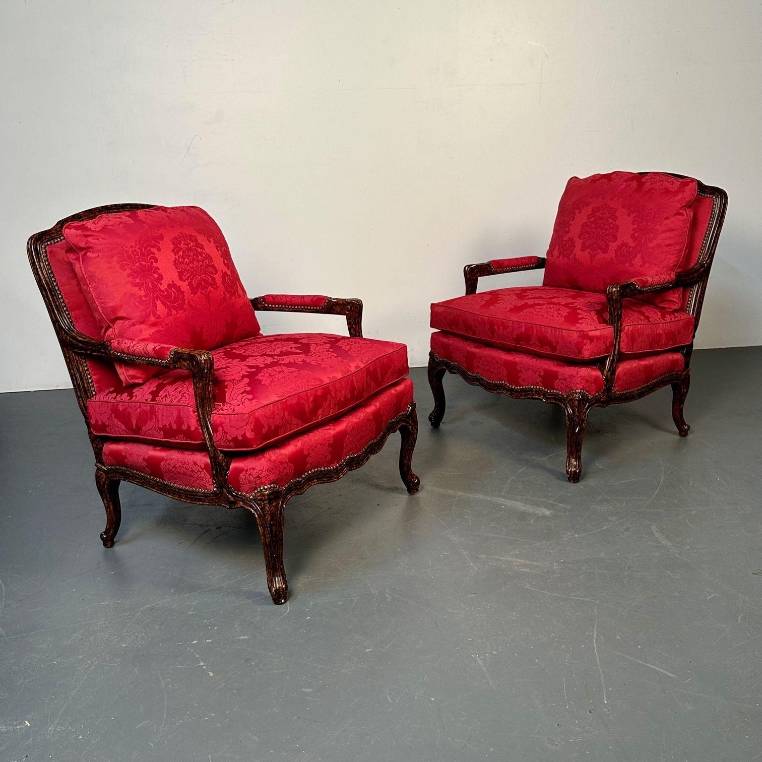 Pair of Tortoise Shell Lounge Chairs/ Marquis by Theodore Alexander, Fauteuils In Good Condition For Sale In Stamford, CT