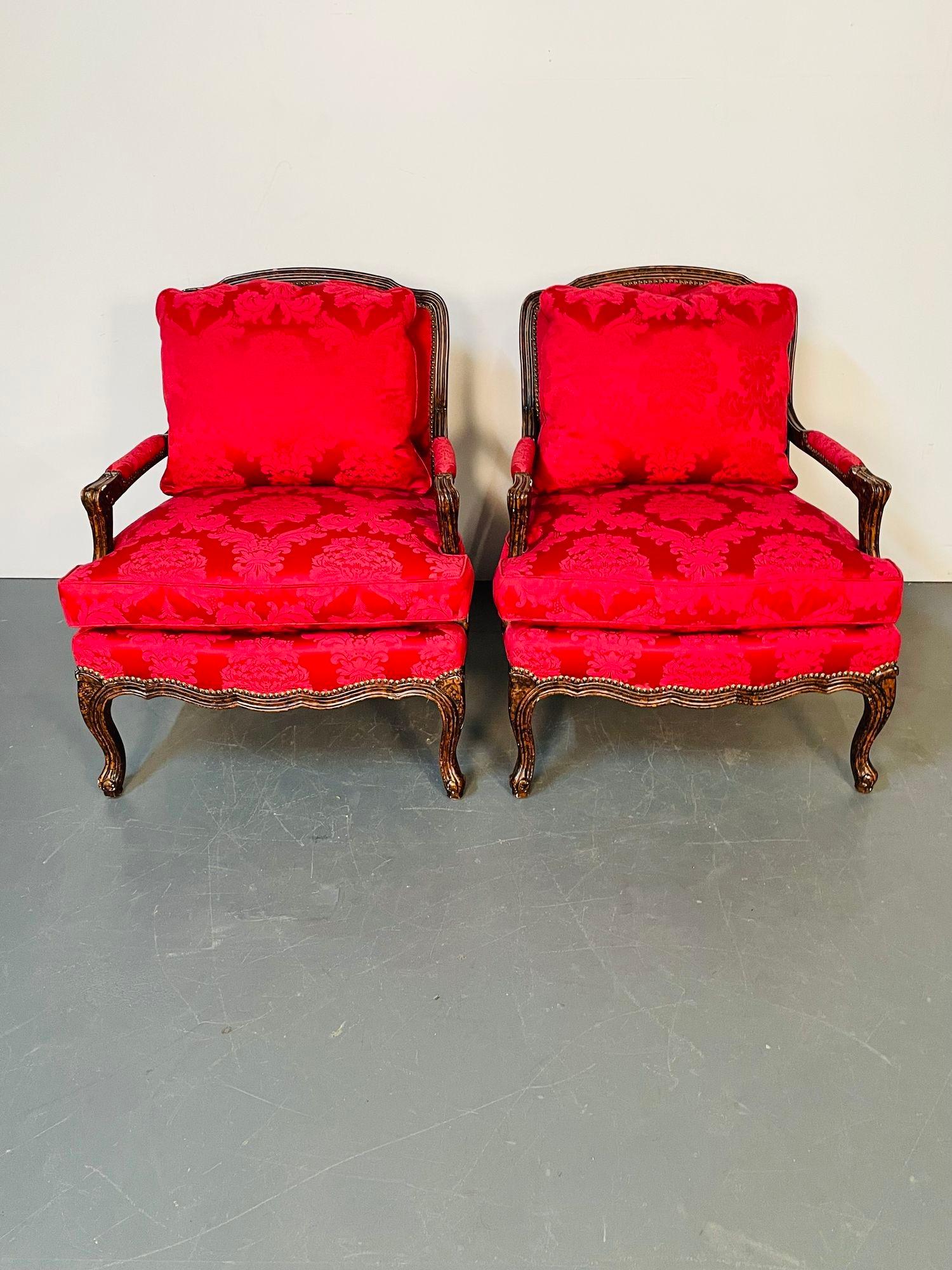 Pair of Tortoise Shell Lounge Chairs/ Marquis by Theodore Alexander, Fauteuils For Sale 3