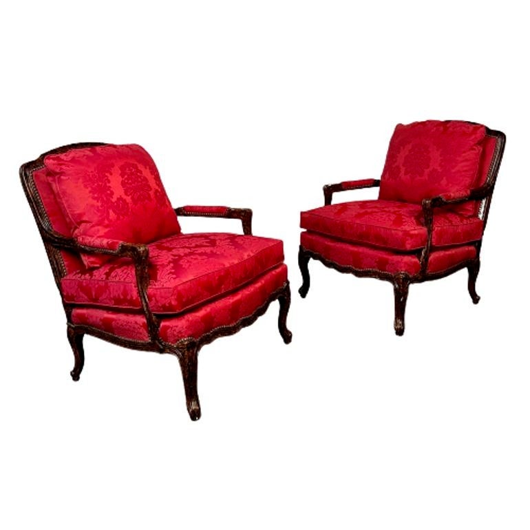 Pair of Tortoise Shell Lounge Chairs/ Marquis by Theodore Alexander, Fauteuils For Sale