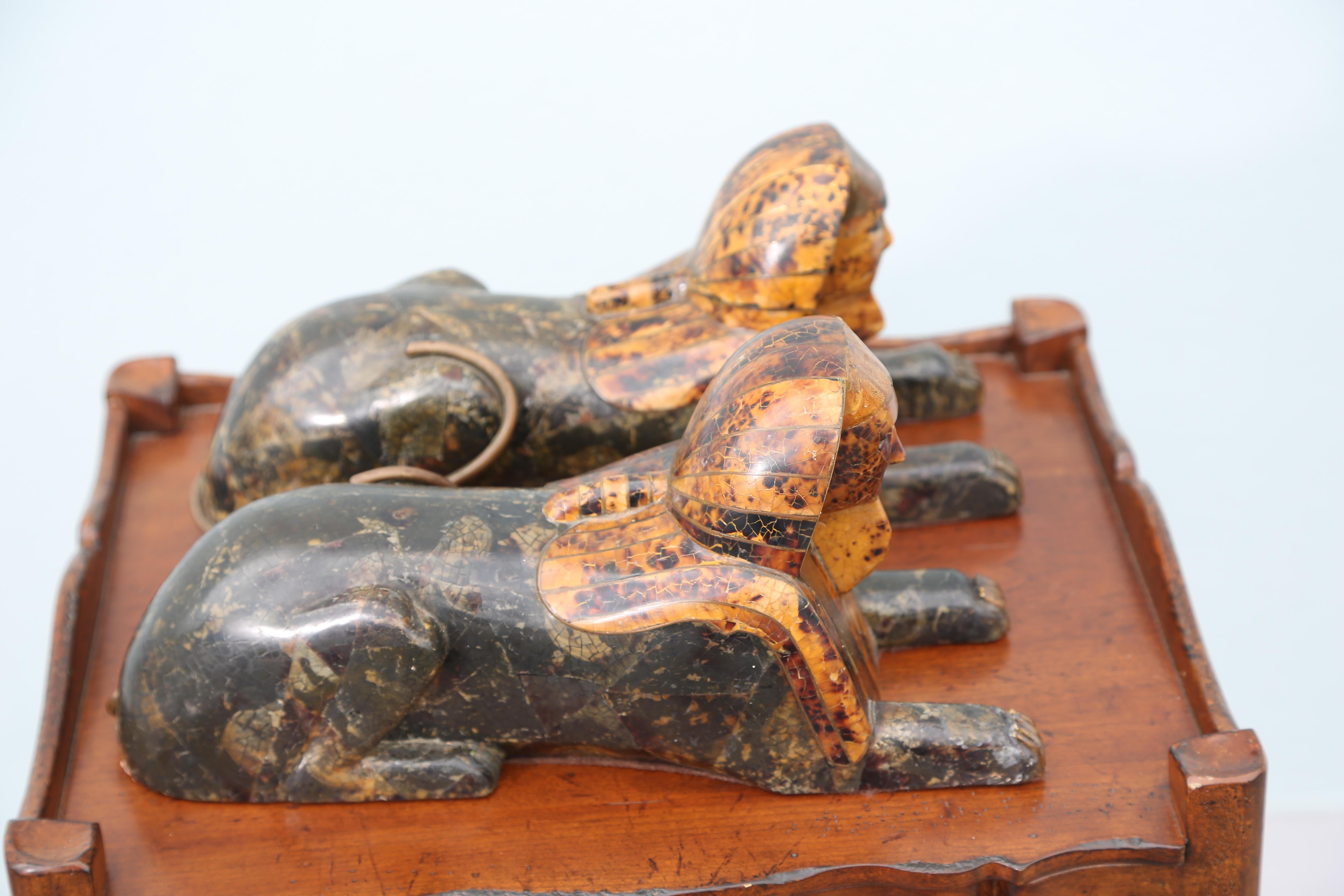 20th Century Pair of Tortoise Sphinx's by Anthony Redmile For Sale