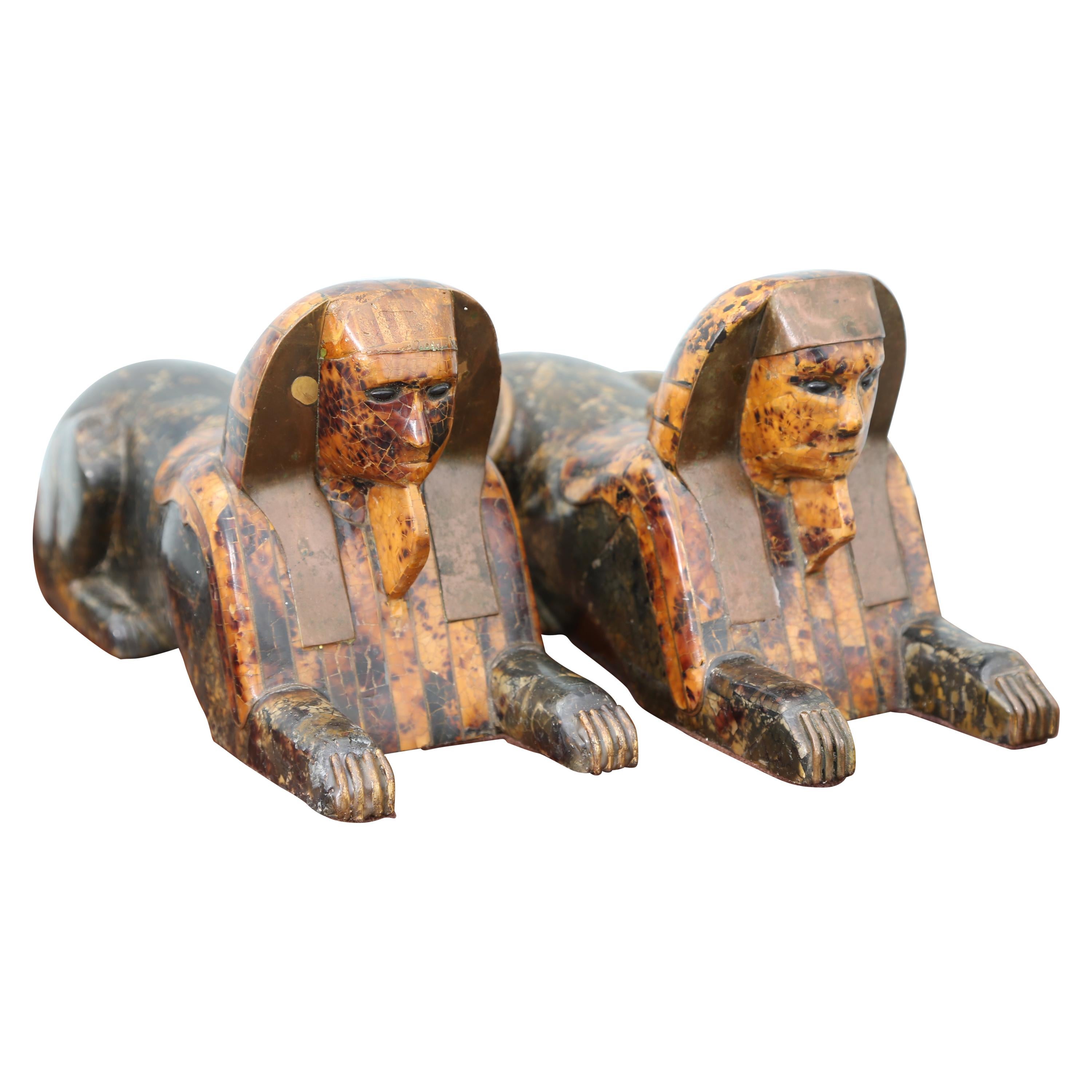 Pair of Tortoise Sphinx's by Anthony Redmile For Sale