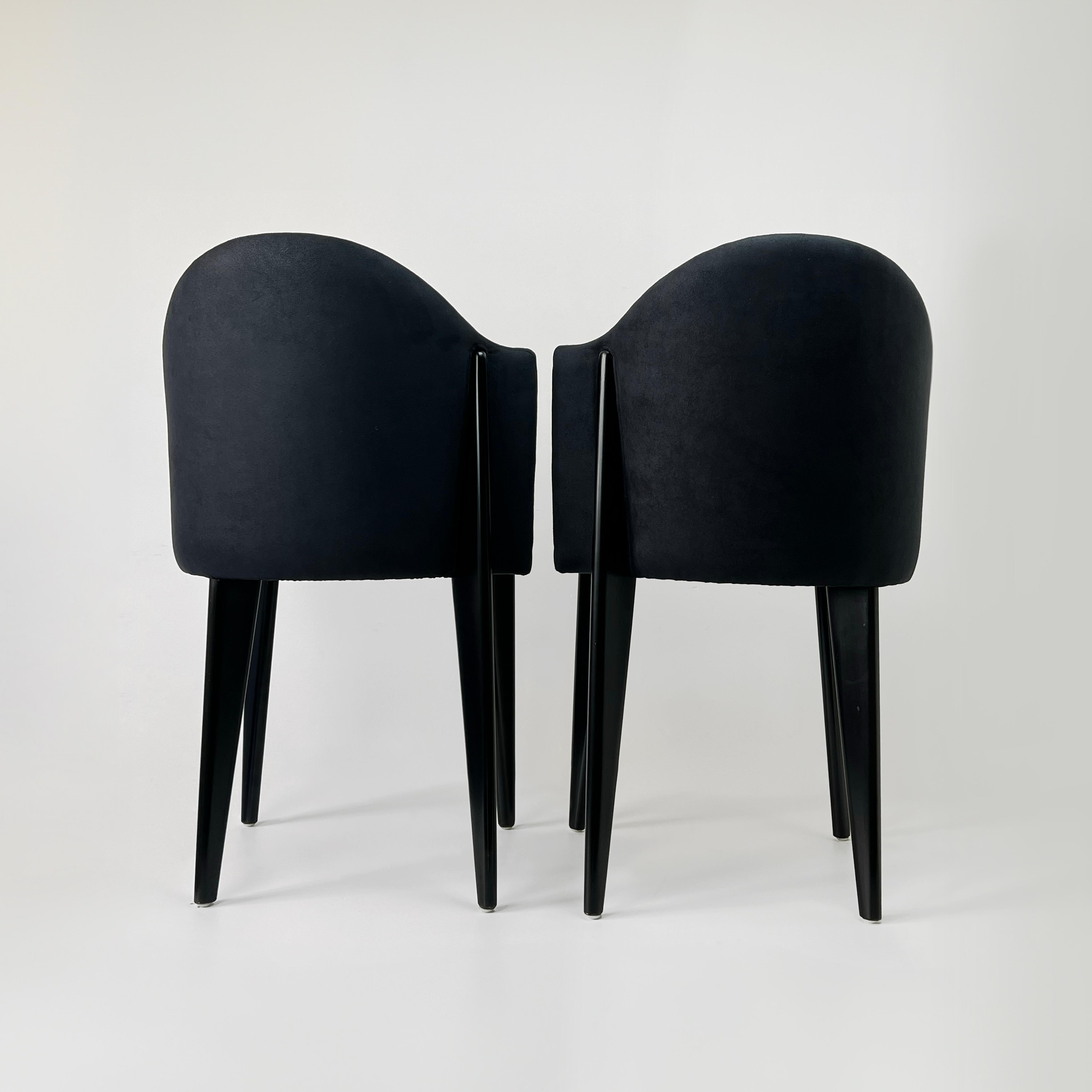 Pair of Toscana Chairs by Piero Sartogo for Saporiti For Sale 2