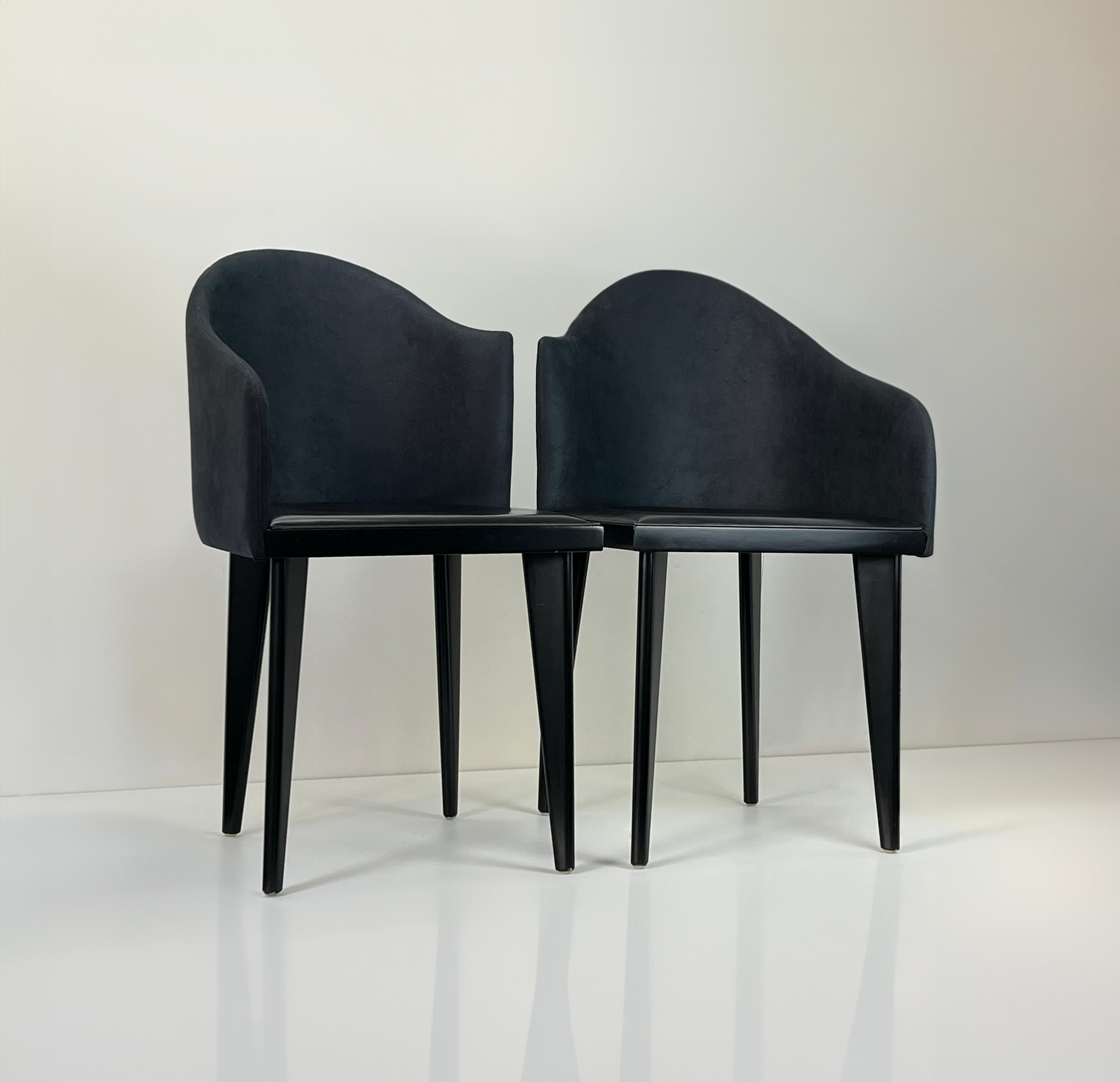 Post-Modern Pair of Toscana Chairs by Piero Sartogo for Saporiti For Sale