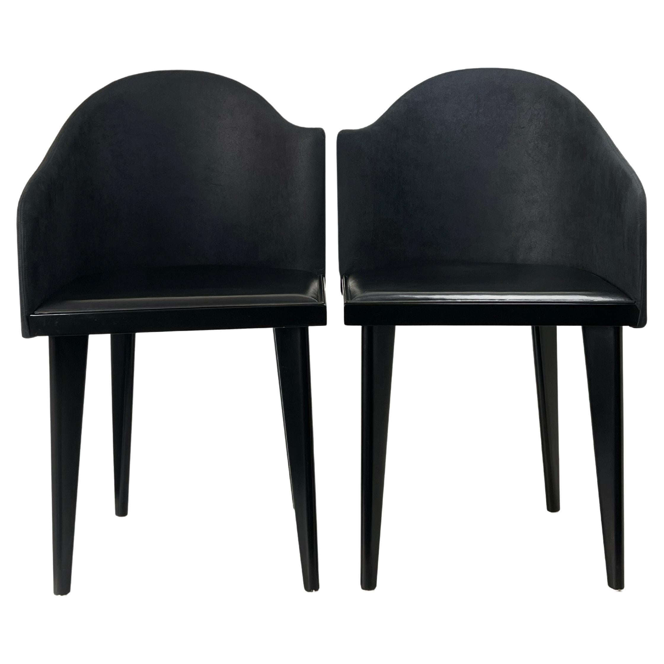 Pair of Toscana Chairs by Piero Sartogo for Saporiti For Sale