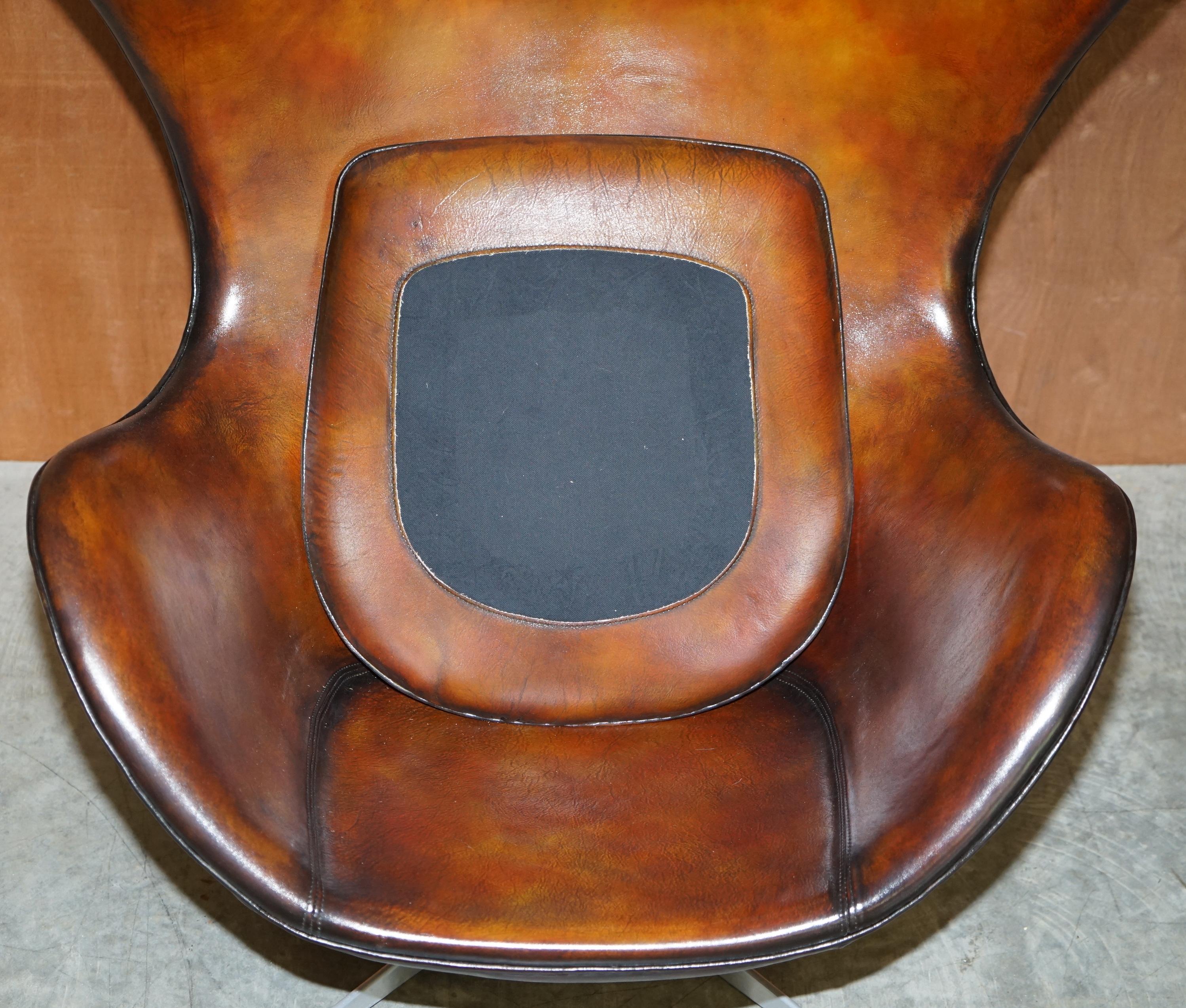Hand-Crafted Pair of Totally Restored Original 1963 Fully Stamped Fritz Hansen Egg Chairs