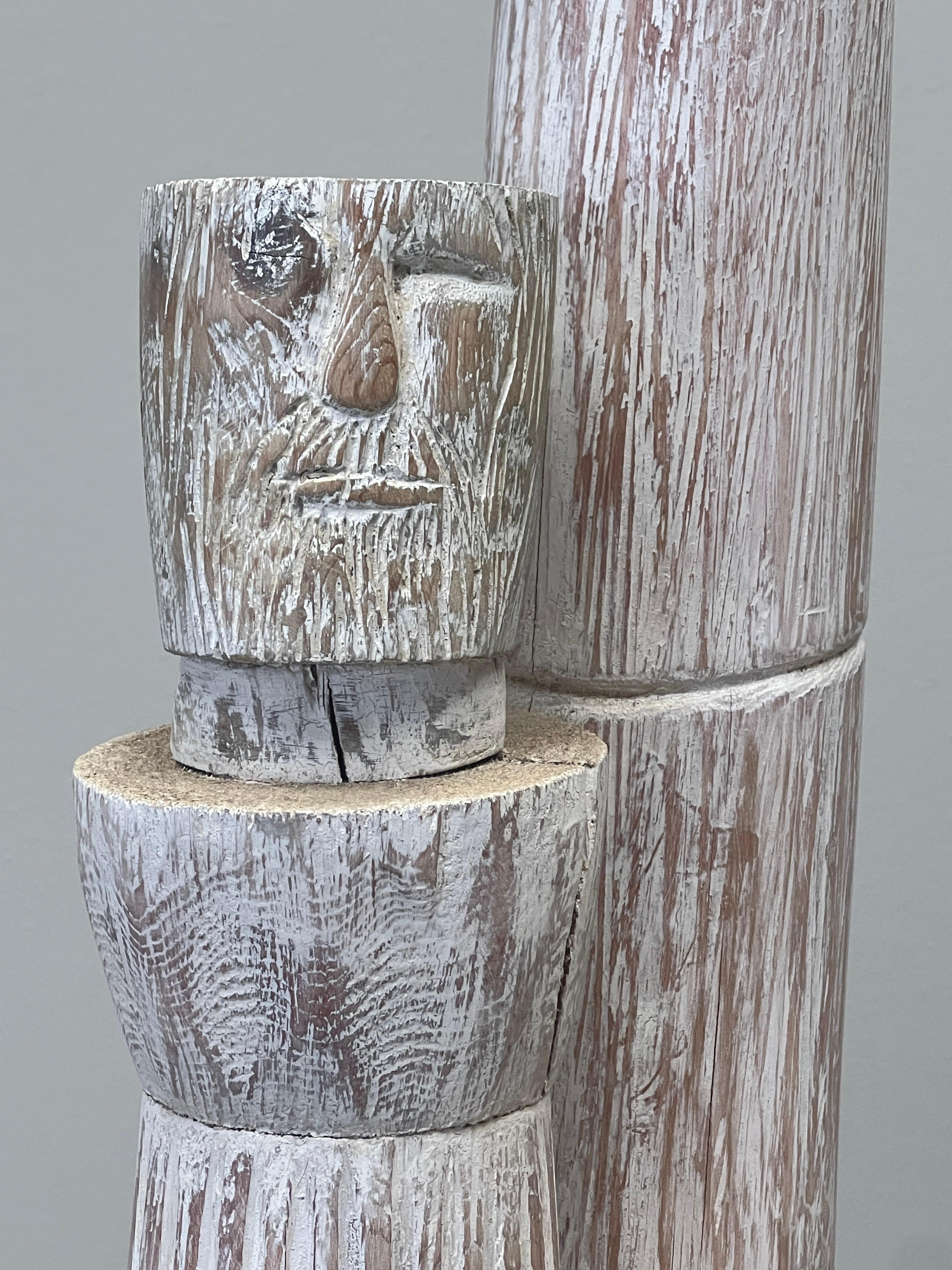 Coppia di sculture totem di Meyer R. Wolfe, anni '70 in vendita 5