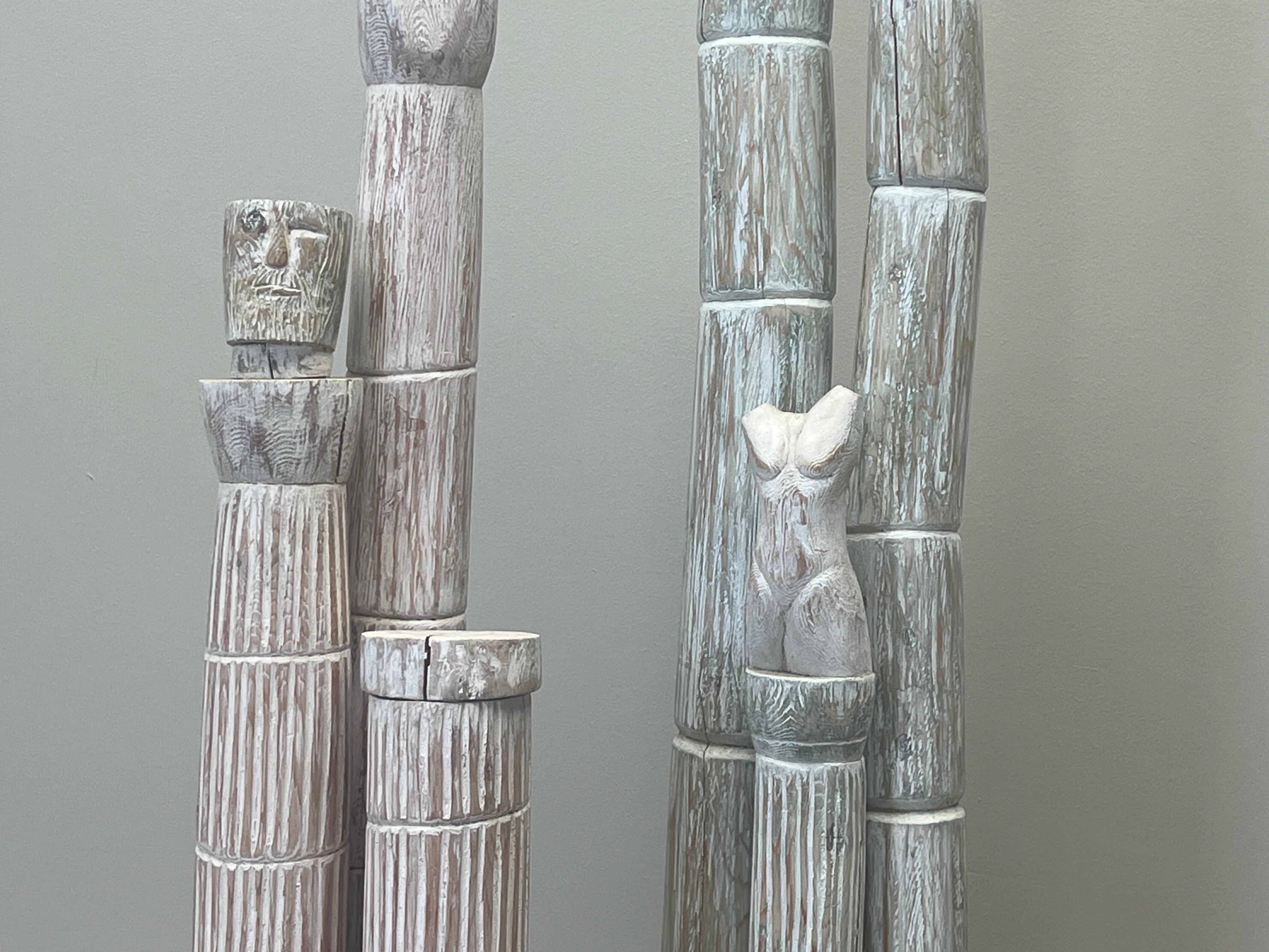Coppia di sculture totem di Meyer R. Wolfe, anni '70 in vendita 10