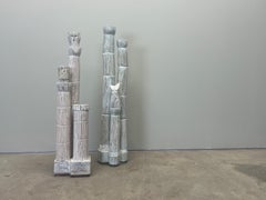 Pair of Totem Sculptures by Meyer R. Wolfe, 1970's