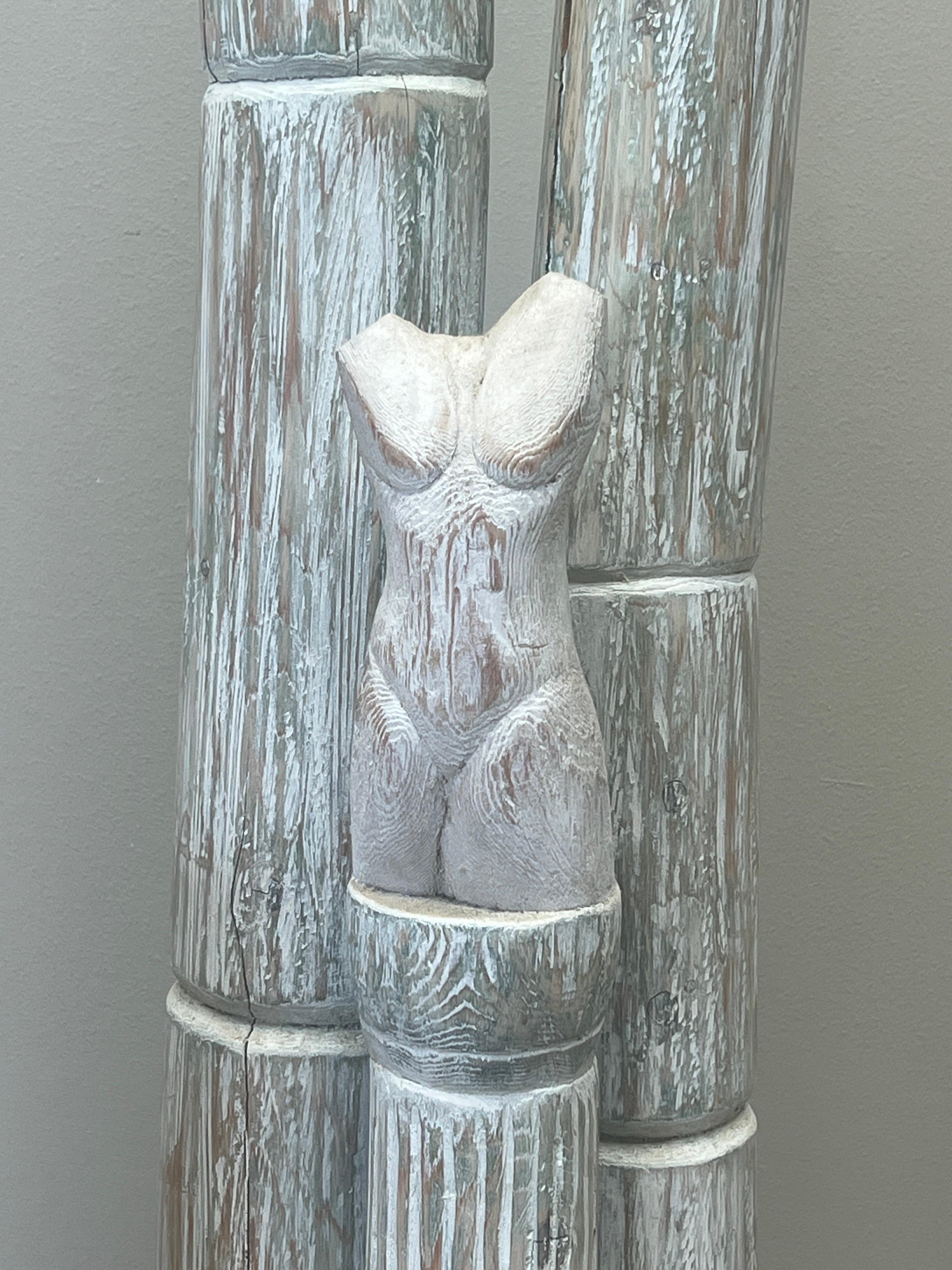 Coppia di sculture totem di Meyer R. Wolfe, anni '70 in vendita 1