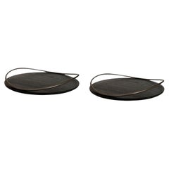 Pair of Touché Bois Black Ash Wood Small Handle by Mason Editions