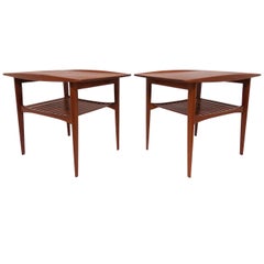 Pair of Tove and Edvard Kindt-Larsen Danish Teak End Tables, circa 1960s