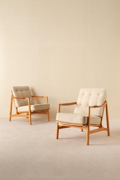 Pair of Tove and Edvard Kindt-Larsen Lounge Chairs, 1960s