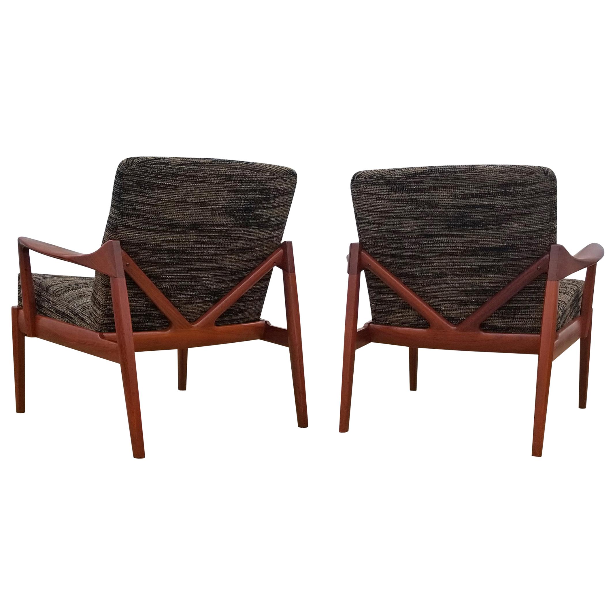 Pair of Tove and Edvard Kindt-Larsen Lounge Chairs