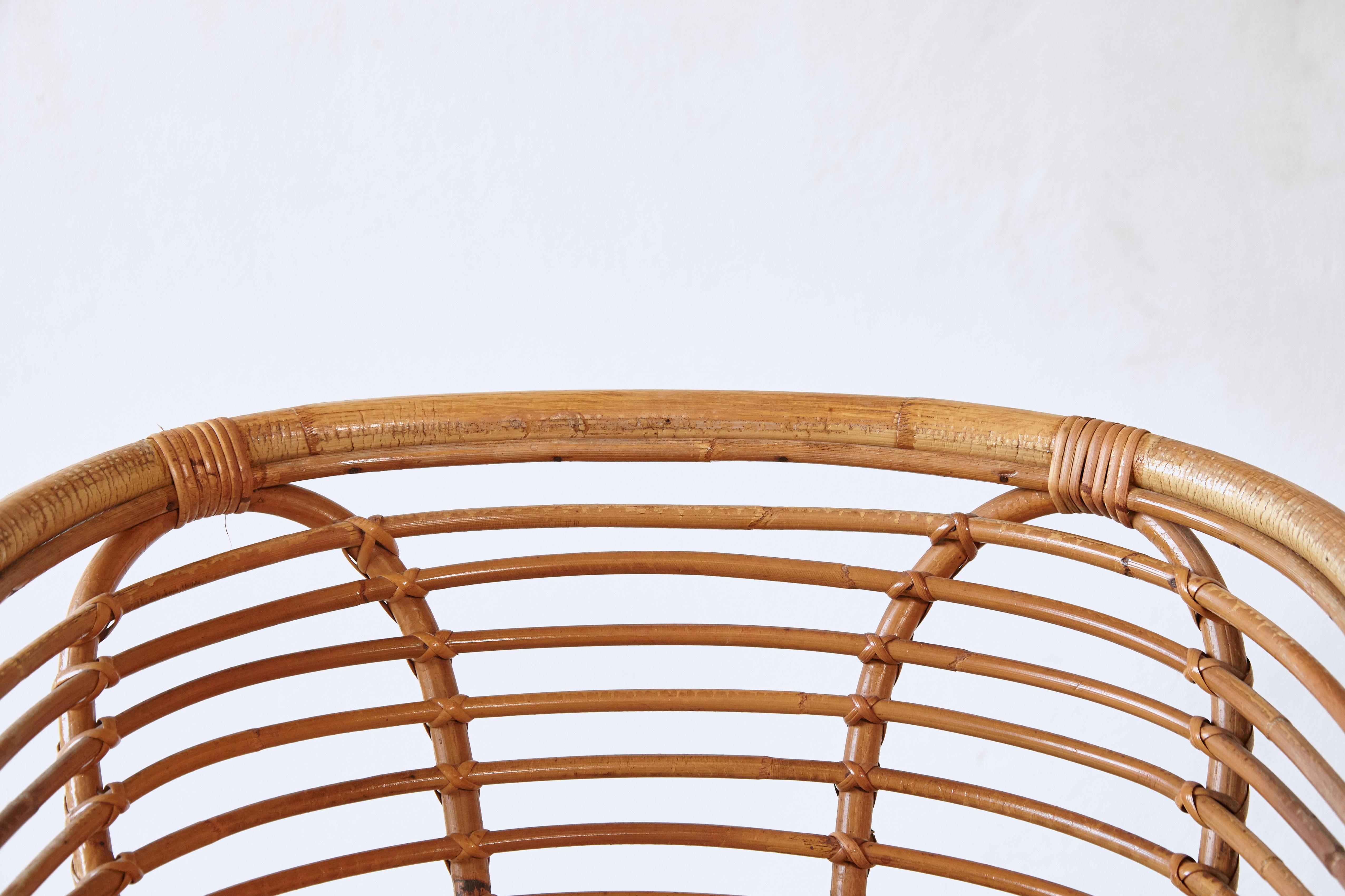 Pair of Tove & Edvard Kindt-Larsen Bamboo and Cane Chairs, Denmark, 1940s 6