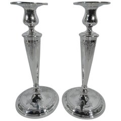 Pair of Towle Seville Sterling Silver Candlesticks