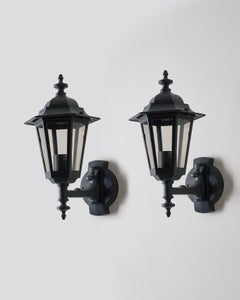 Pair of Traditional Italian Outdoor Wall Lamps by Lothus (set)