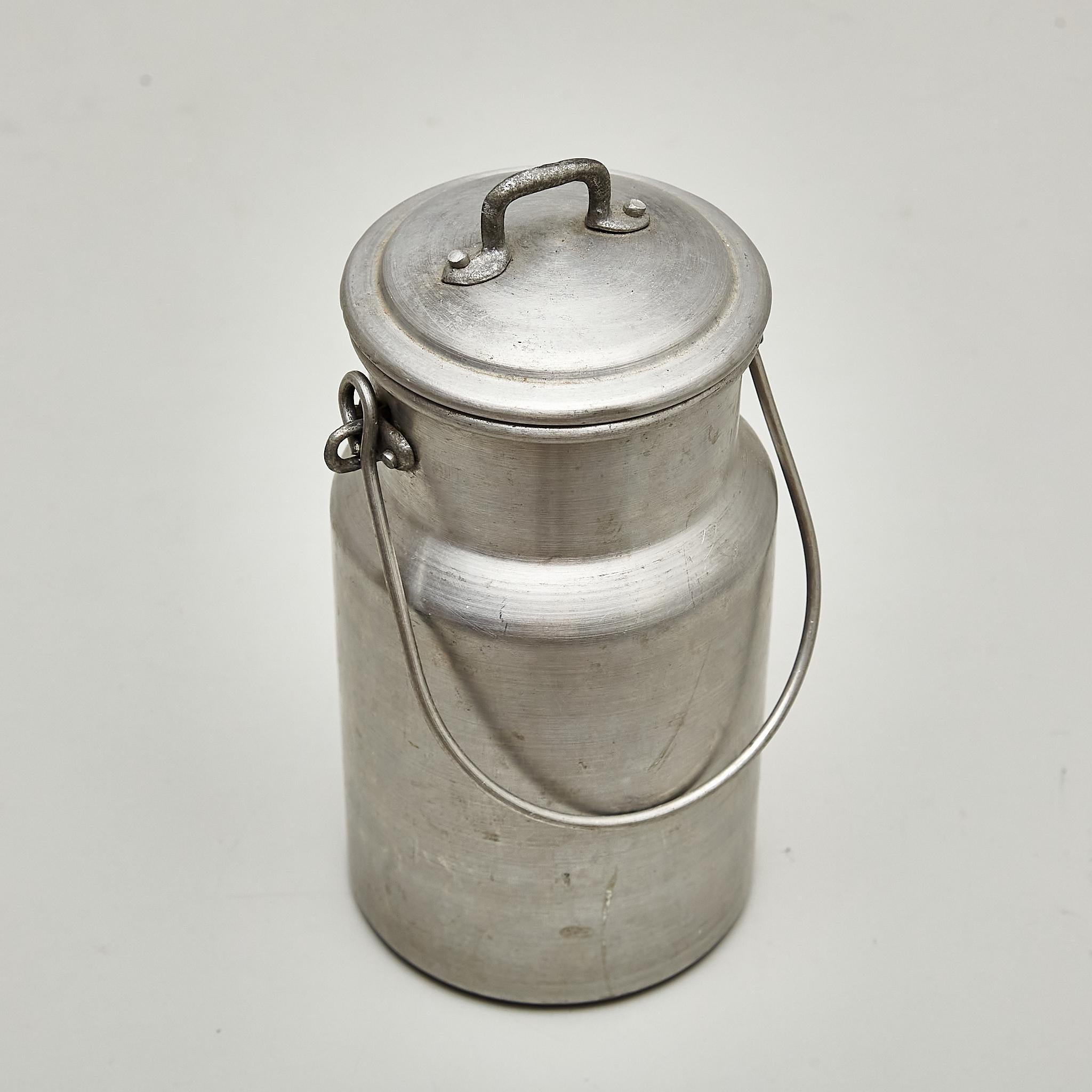 Paire de pots traditionnels espagnols à couvercle en métal, vers 1950 en vente 8
