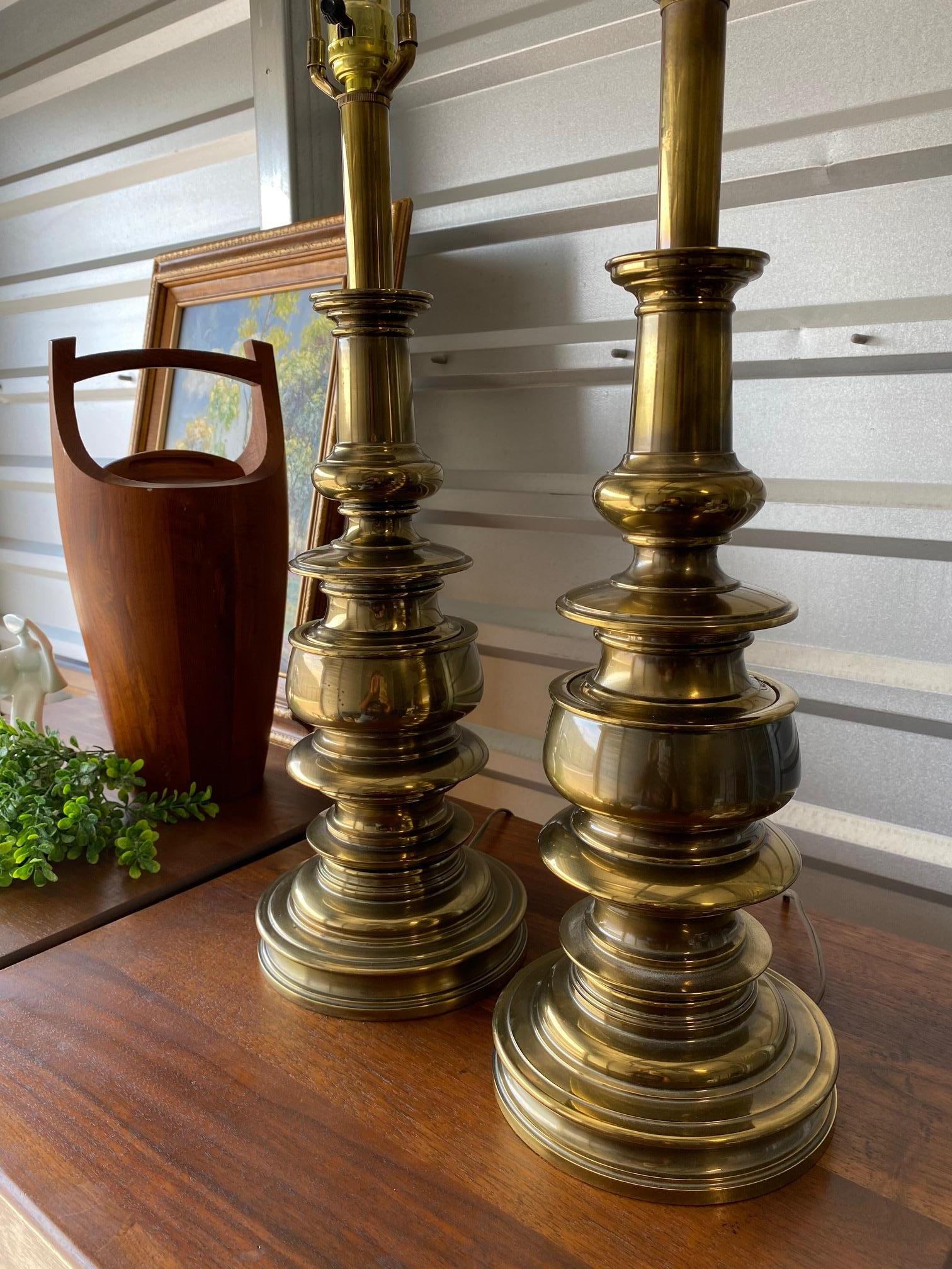 stiffel brass lamps vintage
