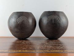 Pair of Traditional Zulu Ukhamba Pots, South Africa
