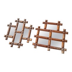 Pair of Tramp Art Mirror Frames (c. 1900)