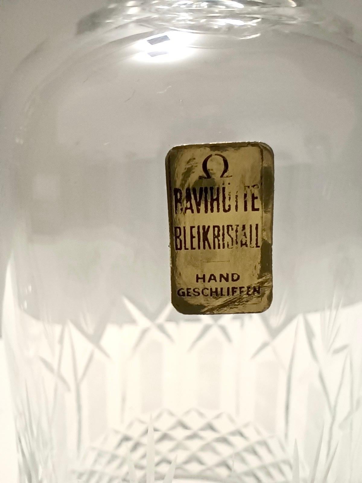 Coppia di bottiglie decanter in cristallo trasparente di Bleikristall, Germania In condizioni ottime in vendita a Bresso, Lombardy