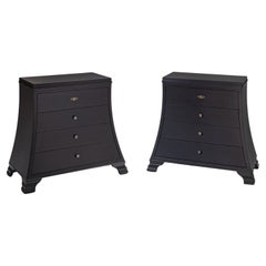 Coppia di commodes trapezoidali, fine XX secolo