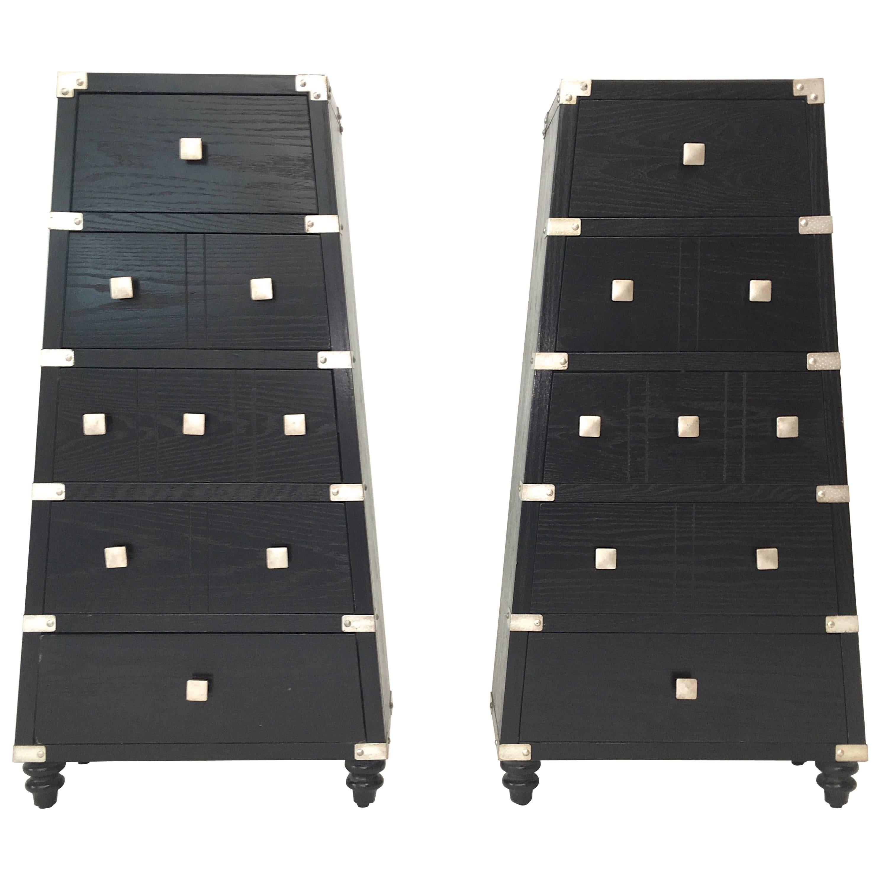 Pair of Trapezoidal Lingerie Chests