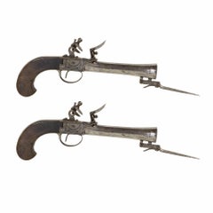 Pair of Travel Pistols European, of the First Half of the 19th Century