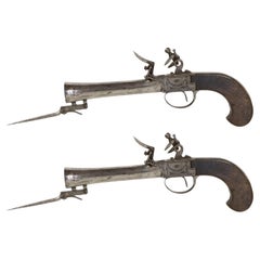 Pair of Travel Pistols European, of the First Half of the 19th Century