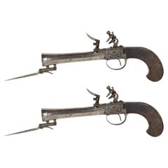 Antique Pair of Travel Pistols European, of the First Half of the 19th Century